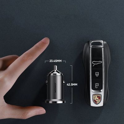 7. Joyroom Schnell-Autoladegerät USB Typ C / USB 45W 5A Power Delivery Quick Charge 3.0 AFC SCP Grau (C-A35)