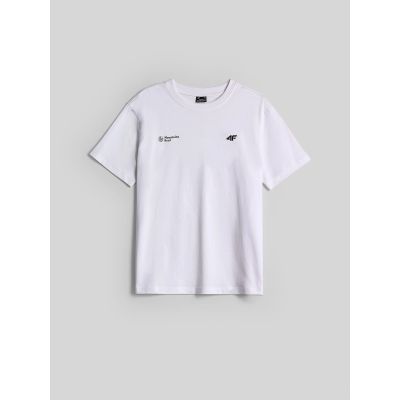 6. Locker geschnittenes Damen-T-Shirt mit Aufdruck 4F 4FKAW26TTSHF4507-10S