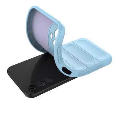 4. Magic Shield Case für Samsung Galaxy A24 4G flexible Panzerhülle Hellblau