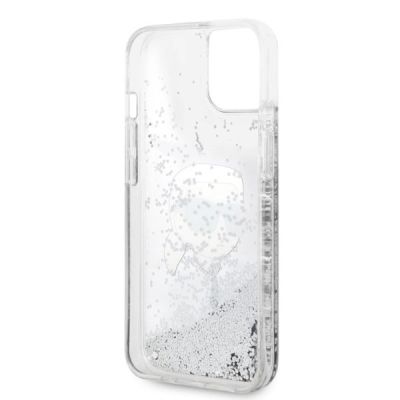 7. Karl Lagerfeld KLHCP14MLNKHCH iPhone 14 Plus 6,7" Silber/Silber Hardcase Glitter Karl Head