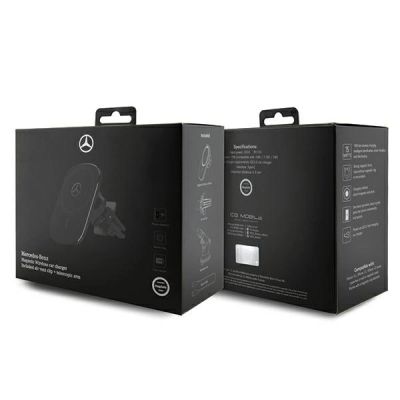 4. Mercedes MEWCCGSLK 15W Induktionshalter für Lüftungsschlitze/Glas schwarz/schwarz Silver Stars MagSafe