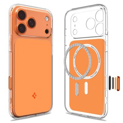 2. Spigen Thin Fit MagSafe Hülle für iPhone 17 Pro – Transparentes Orange