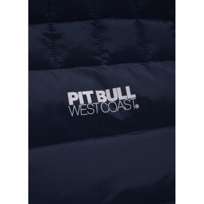 9. Pit Bull West Coast Wattierte Herren-Winterjacke Seacoast, Marineblau mit Kapuze