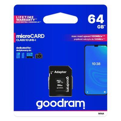 2. GoodRam M1AA-0640R12 Speicherkarte (64 GB; Klasse 10; + Adapter)