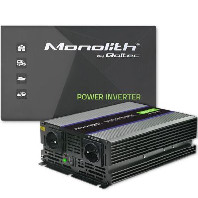 12. Qoltec Monolith 6000 MS Wave Spannungswandler | 12 V auf 230 V | 3000/6000 W | USB