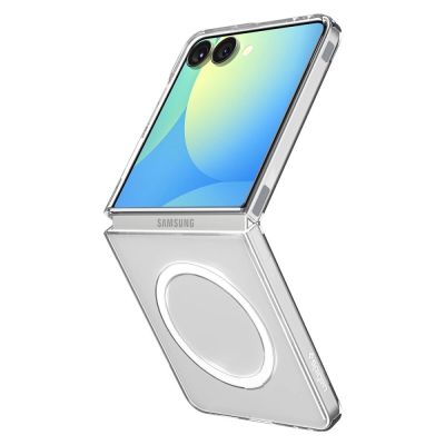 3. Spigen AirSkin Mag MagSafe Case für Samsung Galaxy Z Flip 7 - Klar und Weiß