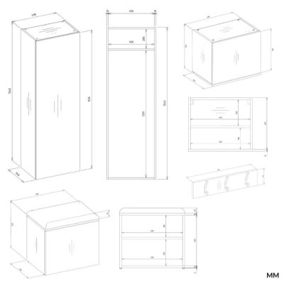 9. Garderobe HAGA III 2SZ1W ARTISAN