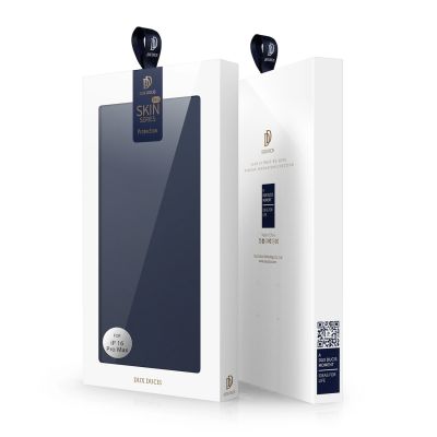 7. Dux Ducis Skin Pro Hülle für iPhone 16 Pro Max mit Klappe und Kartenfach – Blau