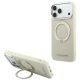Karl Lagerfeld Ring Stand 360 Saffiano Classic Logo MagSafe Hülle für iPhone 18 Pro Max / 17 Pro Max - Beige