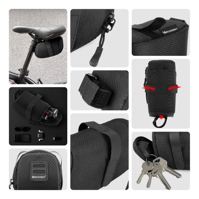 2. Wozinsky kleine Fahrradsatteltasche 0,6 l schwarz (WBB8BK schwarz)