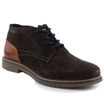 Bugatti Herren-Ankle-Boots aus schokoladenbraunem Wildleder, Modell 331-8373H-1400