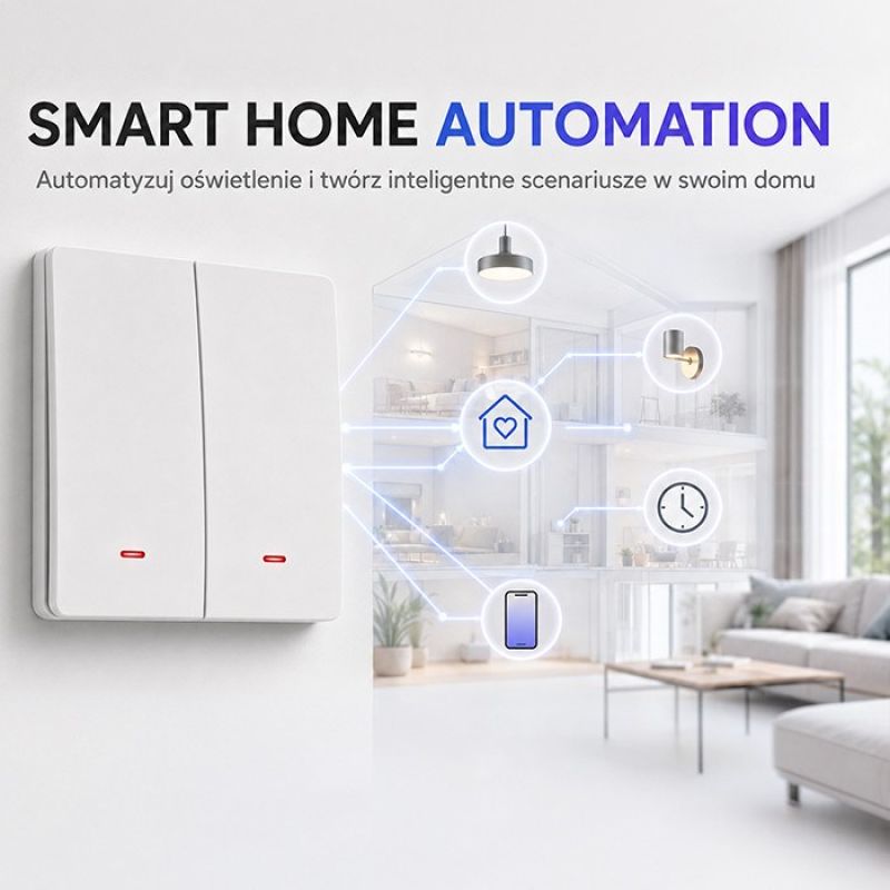 2. QOLTEC LICHT-EIN/AUS-SCHALTER | 2-KANAL | WLAN | TIMER | TUYA | WEISS