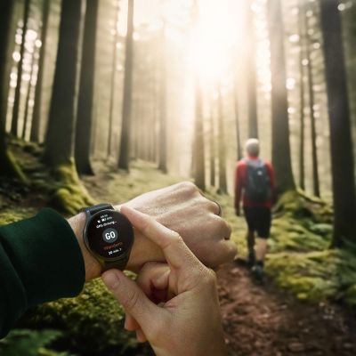 13. Hama 8900 GPS AMOLED Smartwatch 1,43 Zoll mit Silikonarmband - Schwarz