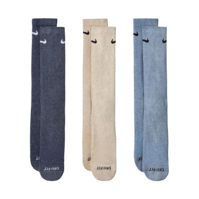 Nike Everyday Plus Cushioned Socken 3 Paar Dunkelgrau, Beige, Hellgrau SX6888 901