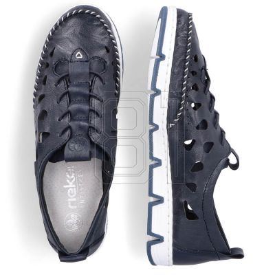 9. Rieker W RKR652 marineblaue durchbrochene Lederschuhe