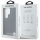 8. Karl Lagerfeld Saffiano Vollumwickelte MagSafe Hülle mit länglichem Metalllogo für Samsung Galaxy S25 Ultra - Schwarz