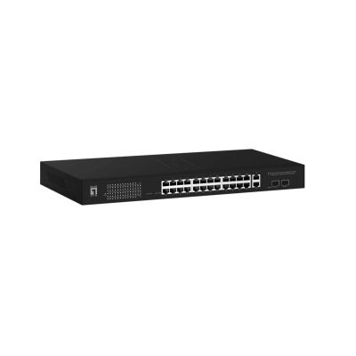 2. LevelOne WebSmart/GB PoE-Switch 28-Port 19" 375W 1Gbps