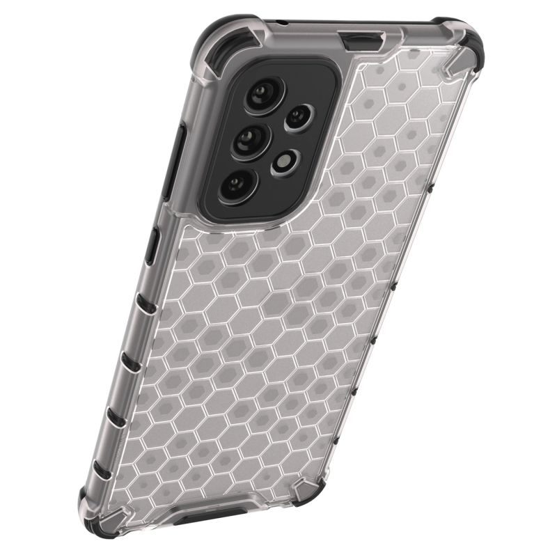 16. Wabenhülle Panzerhülle mit Gelrahmen für Samsung Galaxy A73 blau