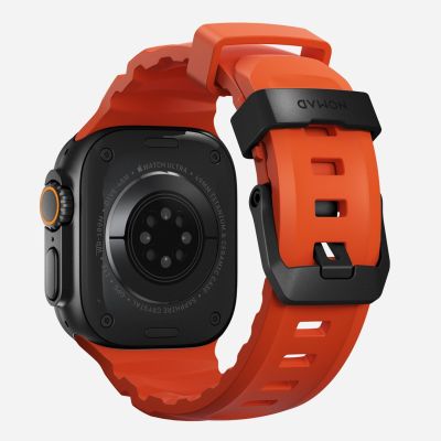 2. Nomad Rocky Point Armband, schwarzes Leder, Titan