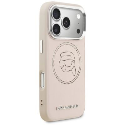4. Karl Lagerfeld K Head Point Logo MagSafe Hülle für iPhone 17 Pro Max – Pink