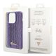 8. Guess Pailletten-Schriftzug-Metallgehäuse für iPhone 15 Pro – Lila