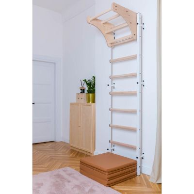 62. Zusammenklappbare Turnmatte, braun, 180 cm, Bank