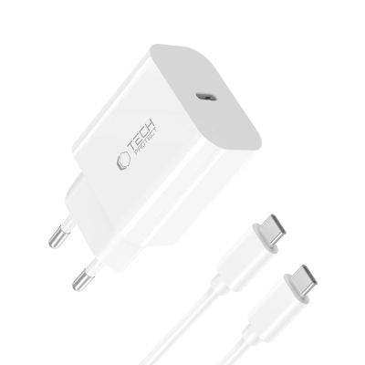 2. Tech-Protect NC20W PD20W USB-C Wandladegerät mit USB-C Kabel - weiß