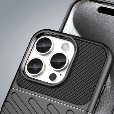 6. Thunder Case Silikonhülle für iPhone 16 Pro Max – Schwarz