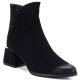 Schwarze Wildleder-Ankle-Boots mit hohem Absatz für Damen, Potocki SZ12875