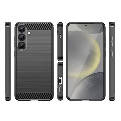 2. Carbon Case Silikonhülle für Samsung Galaxy S25+ - schwarz
