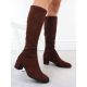 8. Braune Damenstiefel aus Veloursleder Sergio Leone KZ205