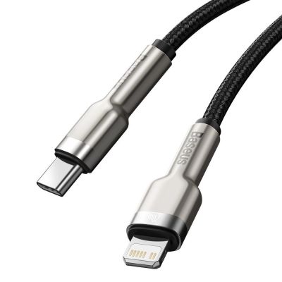 8. Baseus Cafule Series Metal Data USB-C / Lightning 20W PD-Kabel 1 m - Schwarz