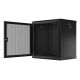9. Wandregalschrank 19" 12U 600X450 SCHWARZ PERFORIERT TÜR LANBERG (FLAT PACK)