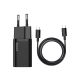 2. BASEUS Wandladegerät mit USB-C-zu-USB-C-Kabel TZCCSUP-L01 SUPER SI 1C 25W Schwarz