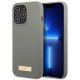 Guess GUHMP13LSPLG iPhone 13 Pro / 13 6.1" Grau/Grau Hartschale Silikon Logo Plate MagSafe