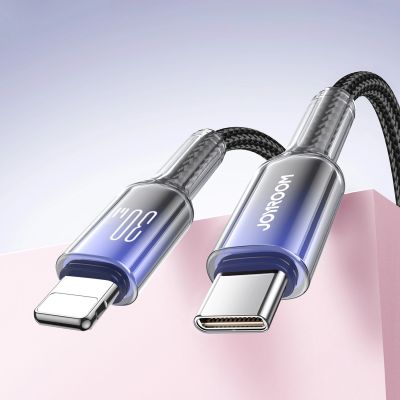 9. Joyroom S-A42 Crystal-Clear Series 30W USB-C – Lightning Kabel 1,2 m – Schwarz