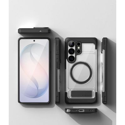 6. Ringke UX Magnetische MagSafe-Hülle für Samsung Galaxy S26 Ultra – Transparent Schwarz