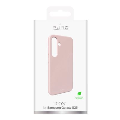4. Puro Icon Silikonhülle für Samsung Galaxy S25 – Rosa
