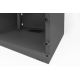 5. 19-Zoll-4HE-Wandnetzwerkschrank, SOHO 241 x 540 x 400 mm, Glastür, schwarz, unmontiert, 60 kg