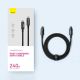 6. Baseus CAWJ040001 USB-C – USB-C-Kabel 240 W 480 Mbit/s 1 m – Schwarz