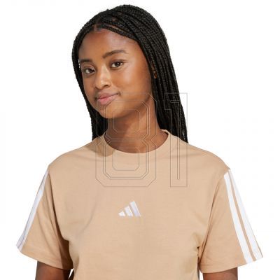 5. adidas Essentials 3-Streifen Baumwoll-T-Shirt W JV7359