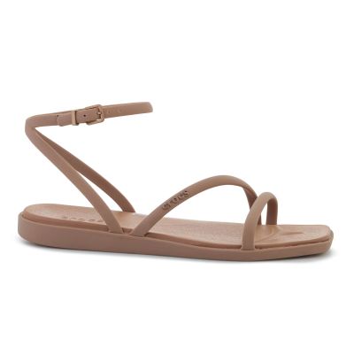 6. CROCS MIAMI Sandalen mit Knöchelriemen in Milchschokolade 212256-2JJ