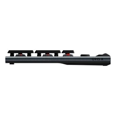7. Logitech G G915 X Lightspeed Gaming-Tastatur USB + RF Wireless + Bluetooth QWERTZ Amerikanisches/Internationales Schwarz