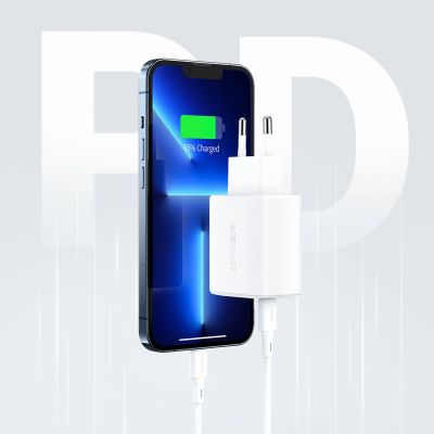 9. Acefast Wandladegerät USB Typ C / USB 20W, PPS, PD, QC 3.0, AFC, FCP weiß (A25 weiß)