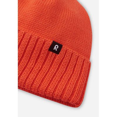 4. Reima Beanie Kalotti Red Orange Junior Kinder-Wintermütze aus zertifizierter oranger Wolle (5300232A-2820)