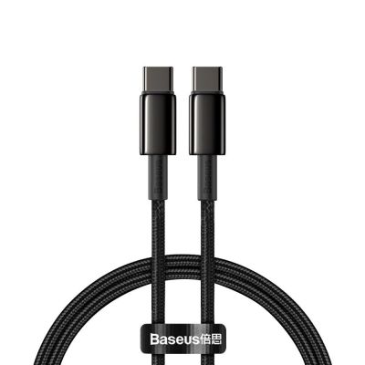 Baseus CATWJ-01 USB-C – USB-C PD QC-Kabel 100 W 5 A 1 m – schwarz