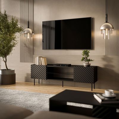 3. TV-Schrank EF LUCCA 180x40x59 schwarz