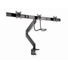 GEMBIRD Verstellbarer Schreibtischarm/Halterung für 3 Monitore 17-27 Zoll, VESA 100x100 mm, bis zu 6 kg