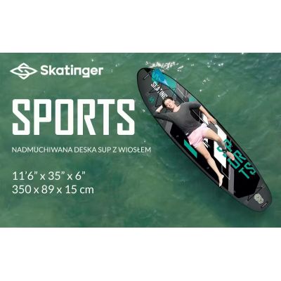 SUP-Board SKATINGER Grau Sport 350x89x15 Yoga