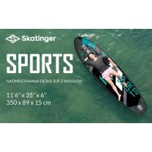 SUP-Board SKATINGER Grau Sport 350x89x15 Yoga